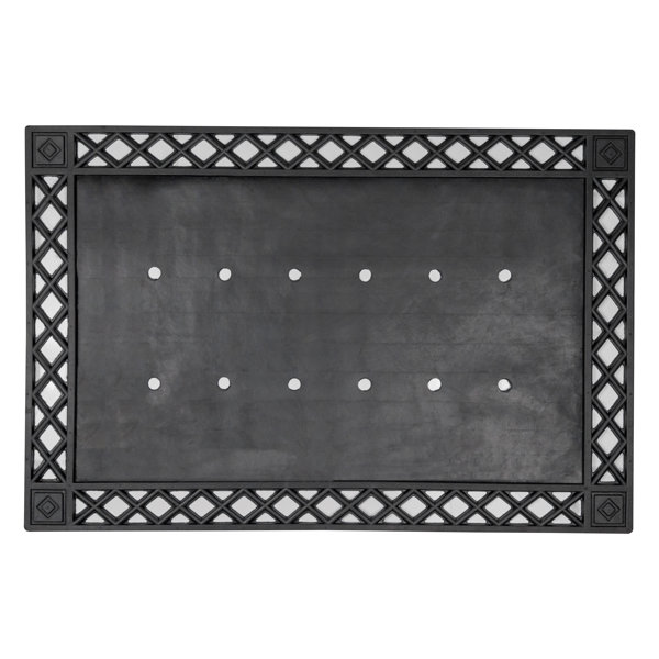 MSI Black Diamond 24" x 36" Rubber Door Mat Tray Wayfair
